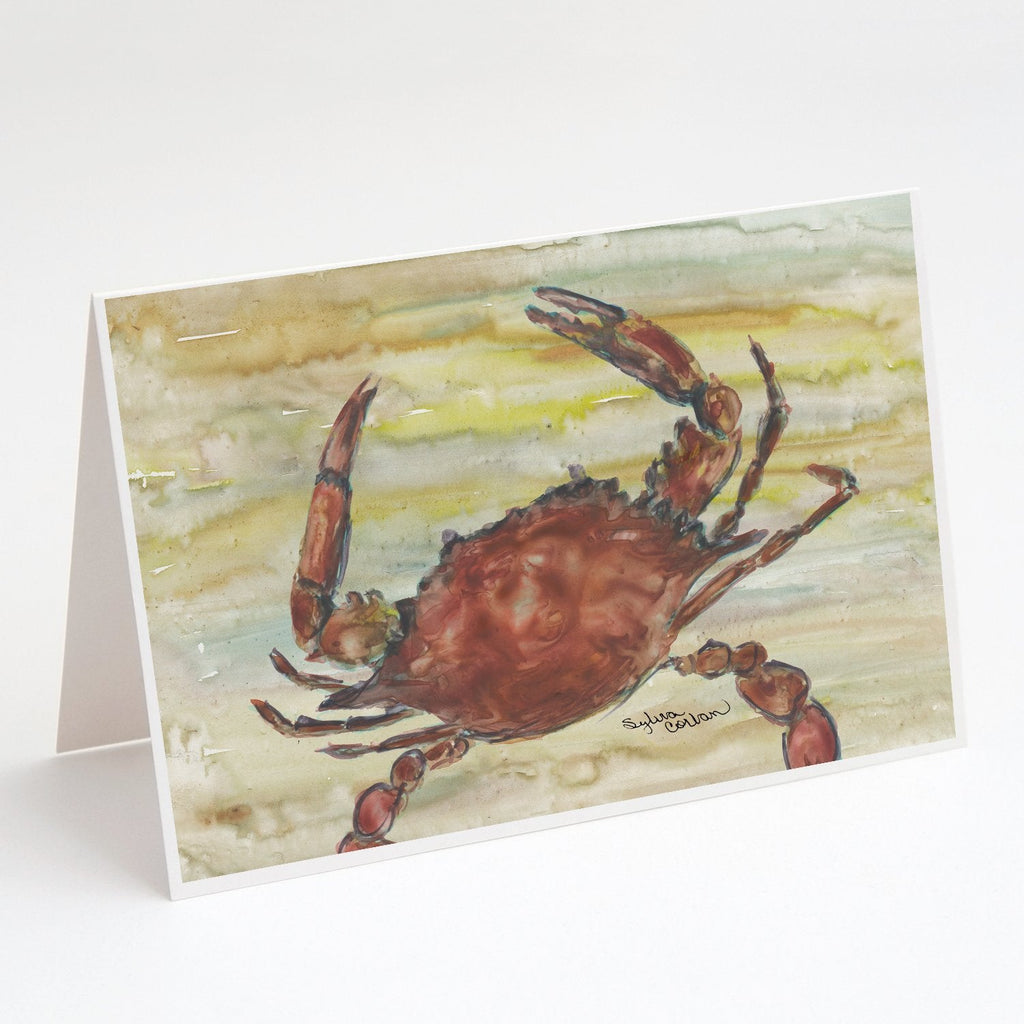 Cooked Crab Yellow Sky Greeting Cards Pack of 8 Blank Cards with Envelopes Whimsical A7 Size 5x7