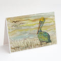 Pelican Yellow Sky Greeting Cards Pack of 8 Blank Cards with Envelopes Whimsical A7 Size 5x7