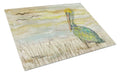 Pelican Yellow Sky Cutting Board Tempered Glass Kitchen Cutting Surface, Heat Resistant Chopping, Non-Slip Feet, Food Prep & Serving