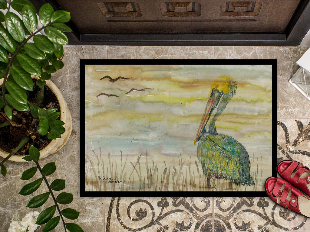 Pelican Yellow Sky Doormat Indoor Outdoor 18H X 27W Front Door Mat Rugs for Entryway, Non Slip Washable