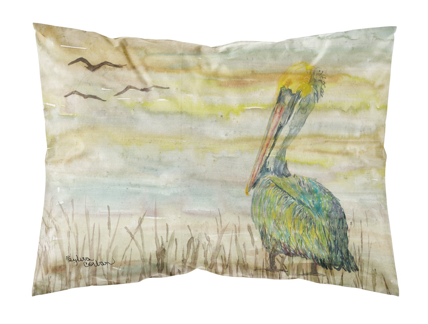 Pelican Yellow Sky Standard Pillowcase Lightweight Super Soft Easy Care Decorative Artwork Pillowcase, Standard