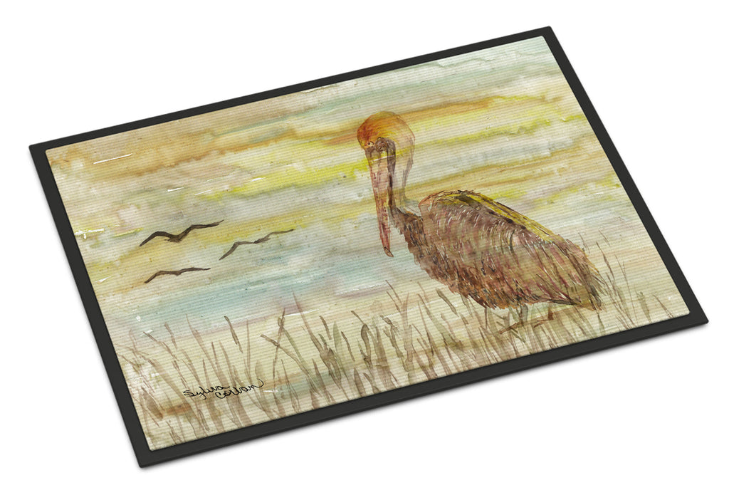 Brown Pelican Yellow Sky Doormat Indoor Outdoor 18H X 27W Front Door Mat Rugs for Entryway, Non Slip Washable