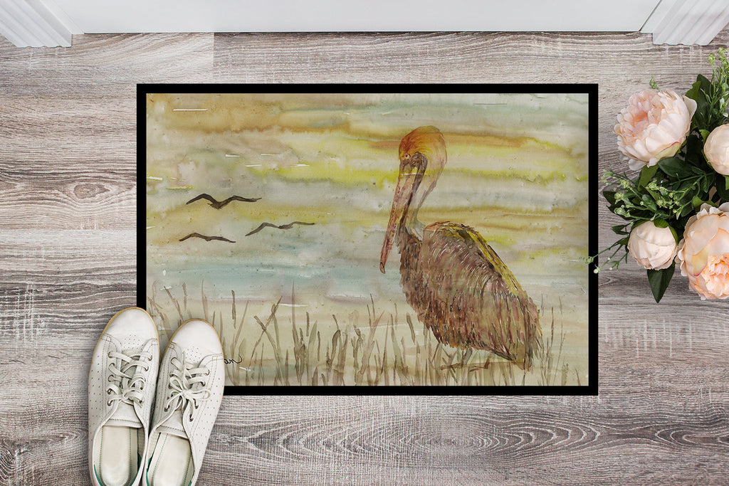 Brown Pelican Yellow Sky Doormat Indoor Outdoor 18H X 27W Front Door Mat Rugs for Entryway, Non Slip Washable