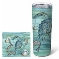 Crab, Shrimp and  Oysters Stainless Steel Skinny Tumbler 20 oz Vacuum Double Walled Reusable Insulated Travel Cup
