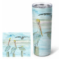 Pelicans in Blue Stainless Steel Skinny Tumbler 20 oz Vacuum Double Walled Reusable Insulated Travel Cup