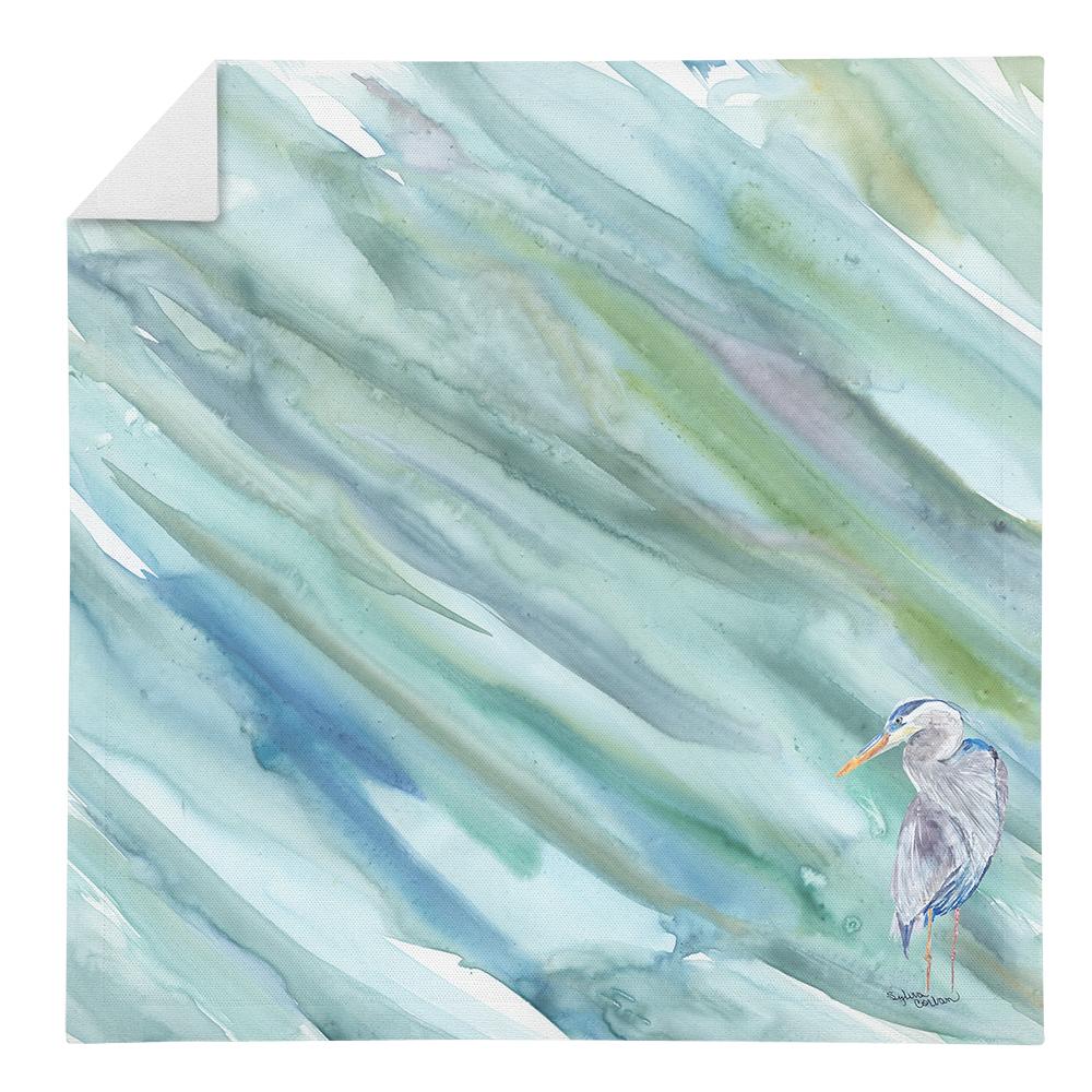 Blue Heron on Blue Napkin Cloth Washable, Soft, Durable, Table Dinner Napkins Cloth for Hotel, Lunch, Restaurant, Weddings, Parties