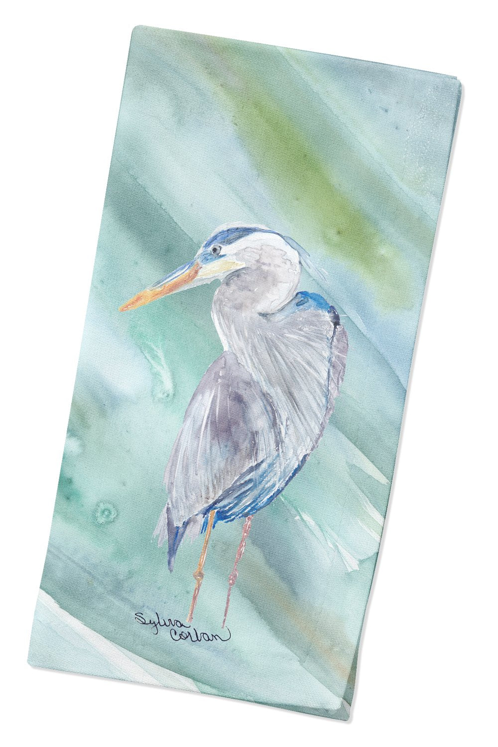 Blue Heron on Blue Napkin Cloth Washable, Soft, Durable, Table Dinner Napkins Cloth for Hotel, Lunch, Restaurant, Weddings, Parties