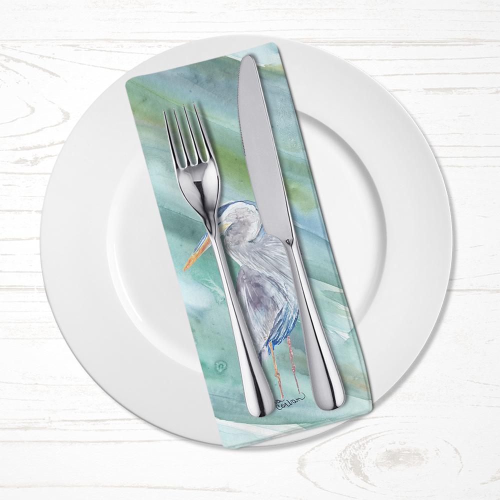 Blue Heron on Blue Napkin Cloth Washable, Soft, Durable, Table Dinner Napkins Cloth for Hotel, Lunch, Restaurant, Weddings, Parties