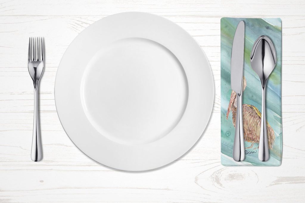 Brown Pelican on Blue Napkin Cloth Washable, Soft, Durable, Table Dinner Napkins Cloth for Hotel, Lunch, Restaurant, Weddings, Parties