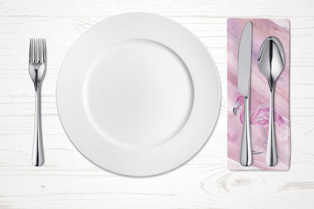 Flamingo #1 on Pink Napkin Cloth Washable, Soft, Durable, Table Dinner Napkins Cloth for Hotel, Lunch, Restaurant, Weddings, Parties