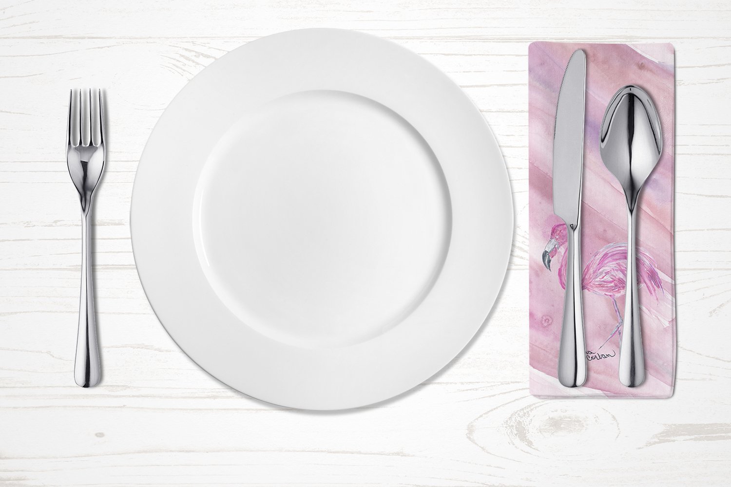 Flamingo #1 on Pink Napkin Cloth Washable, Soft, Durable, Table Dinner Napkins Cloth for Hotel, Lunch, Restaurant, Weddings, Parties