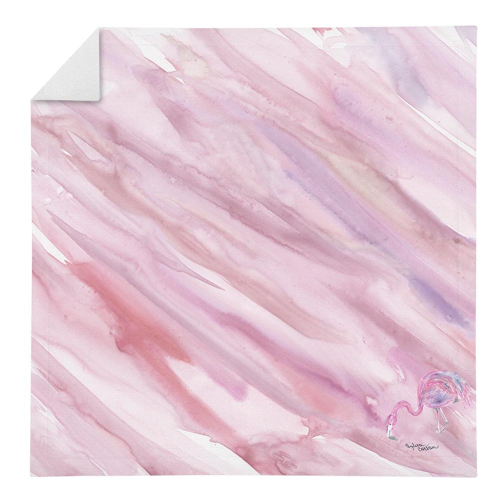 Flamingo #2 on Pink Napkin Cloth Washable, Soft, Durable, Table Dinner Napkins Cloth for Hotel, Lunch, Restaurant, Weddings, Parties