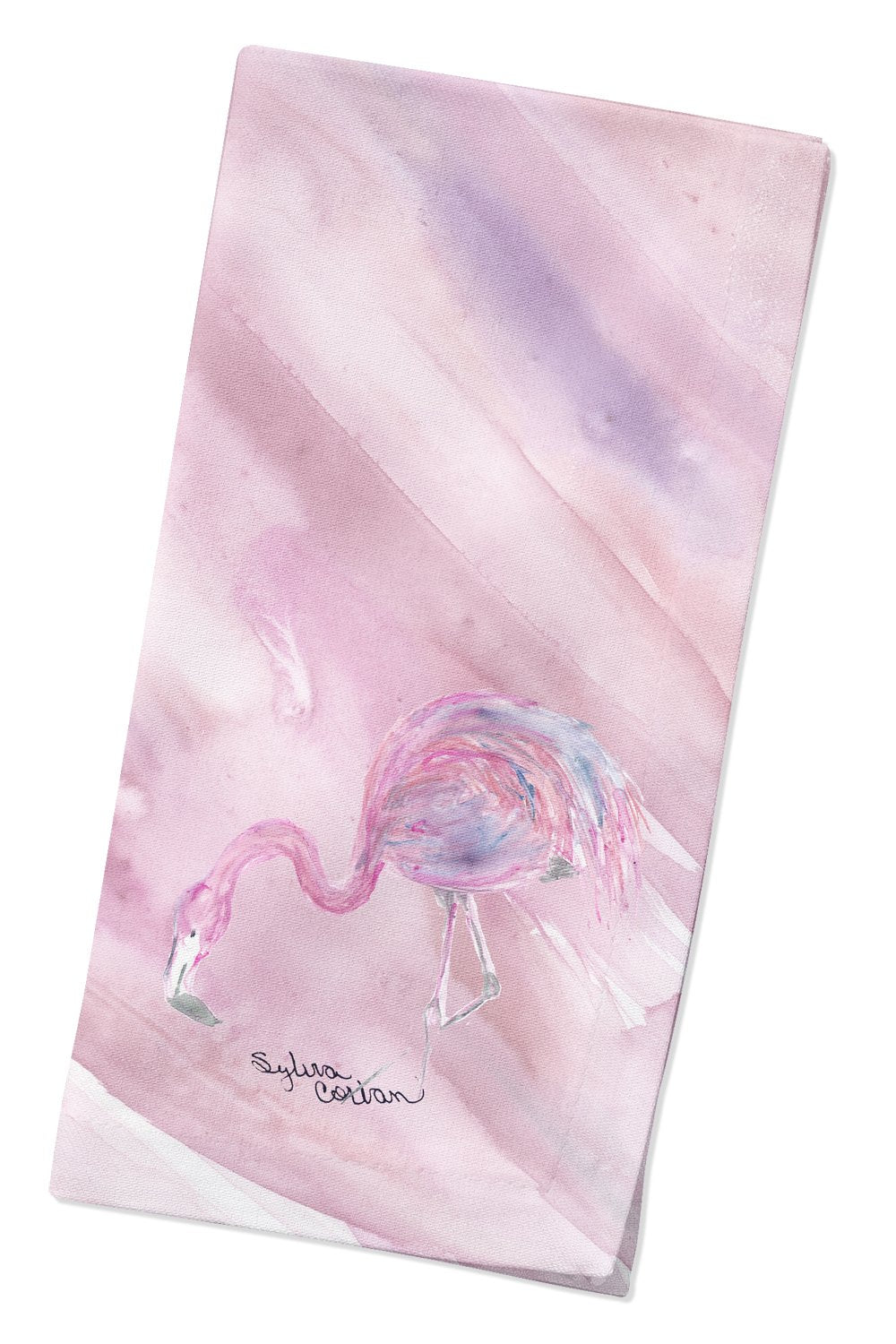 Flamingo #2 on Pink Napkin Cloth Washable, Soft, Durable, Table Dinner Napkins Cloth for Hotel, Lunch, Restaurant, Weddings, Parties
