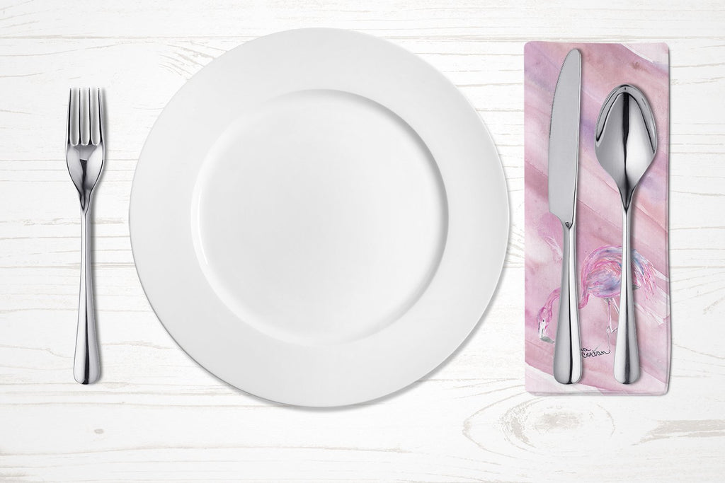 Flamingo #2 on Pink Napkin Cloth Washable, Soft, Durable, Table Dinner Napkins Cloth for Hotel, Lunch, Restaurant, Weddings, Parties
