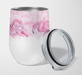 Flamingos Stainless Steel 12 oz Stemless Wine Glass Insulated Wine Tumbler with Lid, Cute Travel Cup for Coffee, Cocktails, Gift Women, Mother