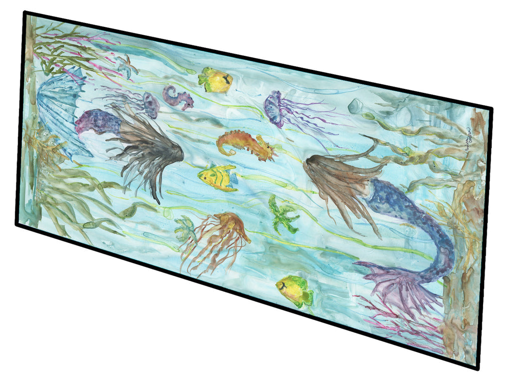 Mermaids Runner Mat 28x58 Front Door Mat Indoor Outdoor Rugs for Entryway Hallway Foyer Non Slip Washable Wide Doormat
