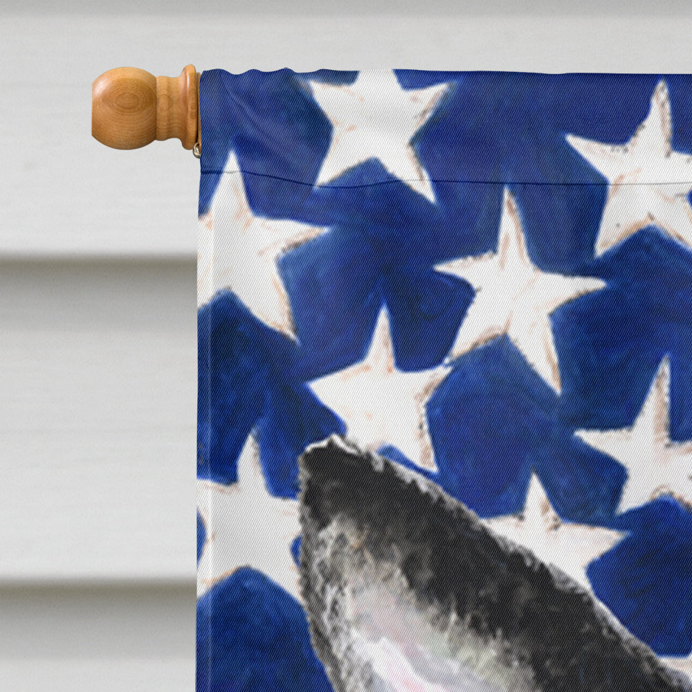 USA American Flag with Boston Terrier House Flag 28x40 Porch Sleeve Pole Decorative Outside Yard Banner Artwork Wall Hanging, Polyester