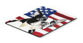 USA American Flag with Boston Terrier Mouse Pad, Heat Resistant Trivet Hot Pad , Non Slip Rubber Desk Mat, Kitchen Counter Protector, Home Office Decor Gift