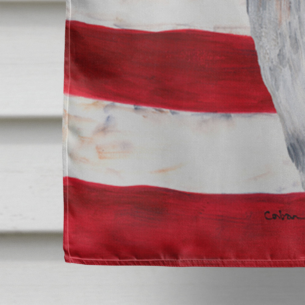 USA American Flag with Beagle House Flag 28x40 Porch Sleeve Pole Decorative Outside Yard Banner Artwork Wall Hanging, Polyester