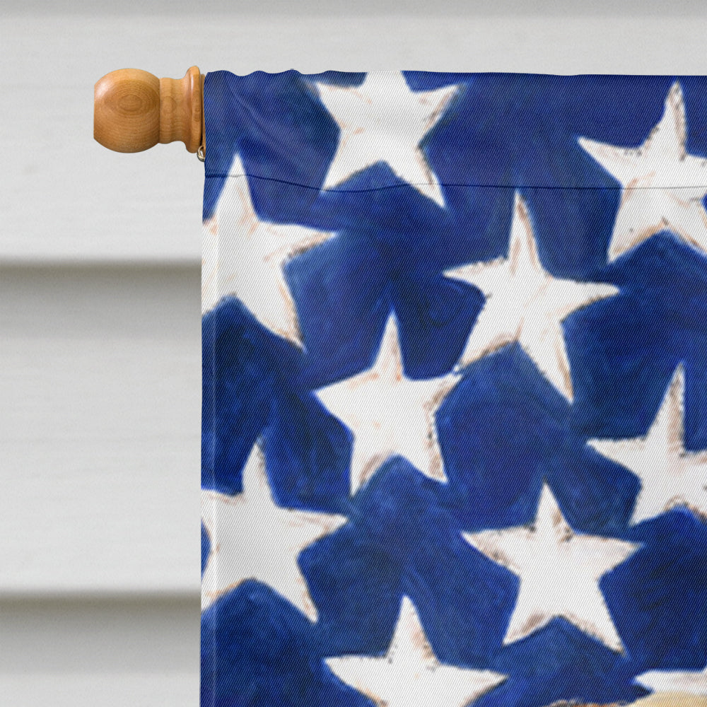 USA American Flag with Pug House Flag 28x40 Porch Sleeve Pole Decorative Outside Yard Banner Artwork Wall Hanging, Polyester