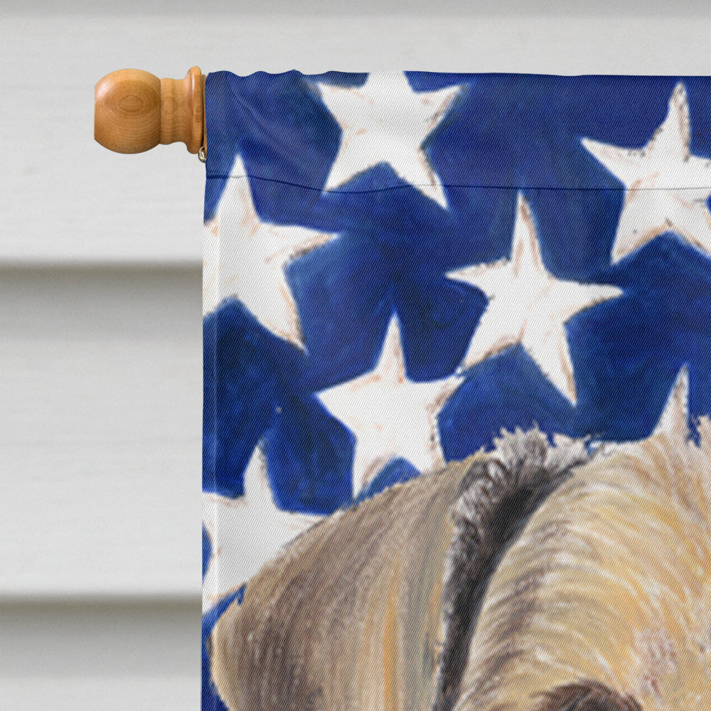 USA American Flag with Airedale House Flag 28x40 Porch Sleeve Pole Decorative Outside Yard Banner Artwork Wall Hanging, Polyester