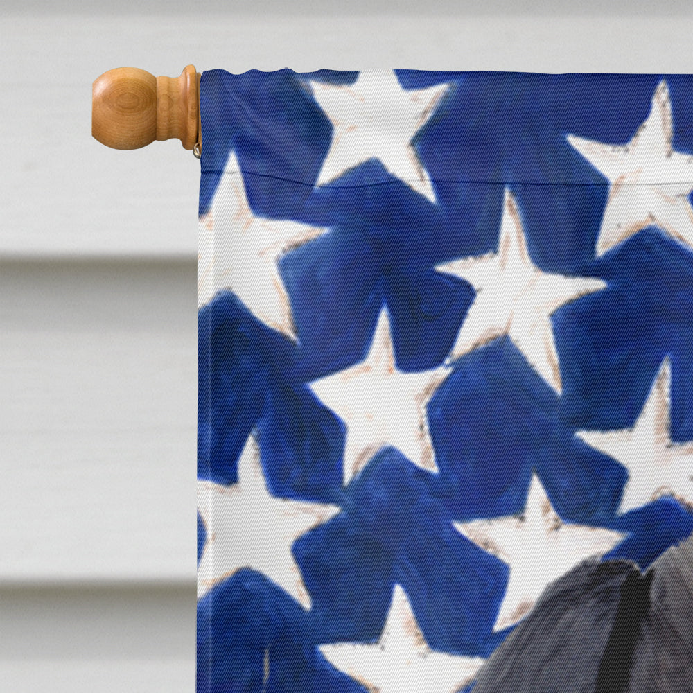 USA American Flag with Labrador House Flag 28x40 Porch Sleeve Pole Decorative Outside Yard Banner Artwork Wall Hanging, Polyester