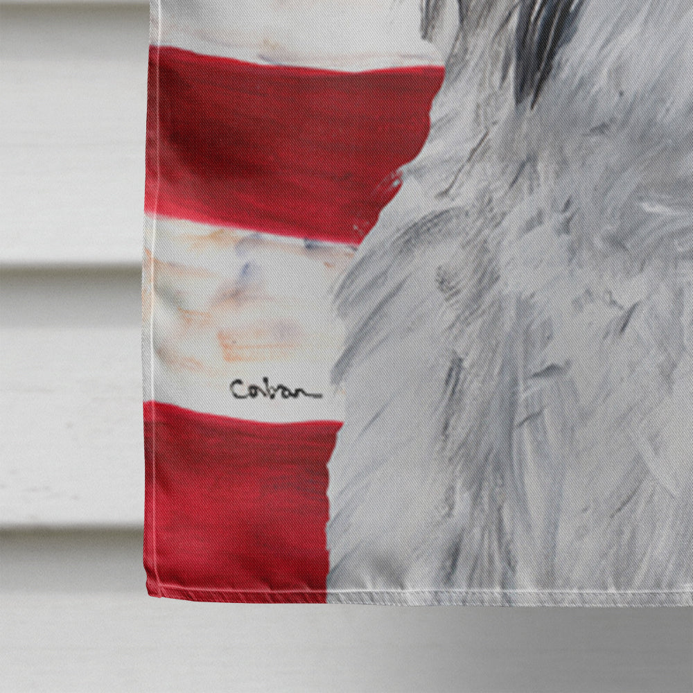 USA American Flag with Shih Tzu House Flag 28x40 Porch Sleeve Pole Decorative Outside Yard Banner Artwork Wall Hanging, Polyester