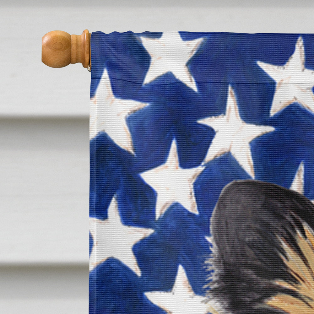 USA American Flag with Cairn Terrier House Flag 28x40 Porch Sleeve Pole Decorative Outside Yard Banner Artwork Wall Hanging, Polyester