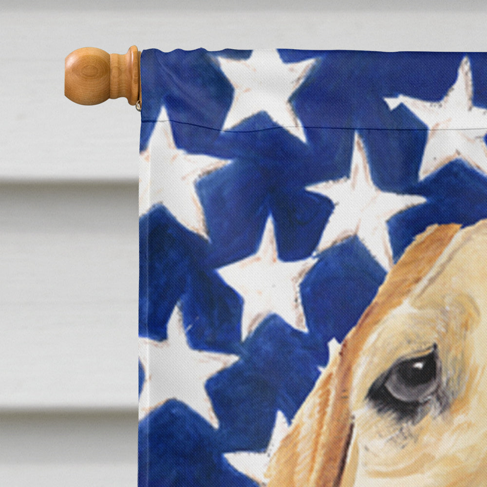 USA American Flag with Labrador House Flag 28x40 Porch Sleeve Pole Decorative Outside Yard Banner Artwork Wall Hanging, Polyester