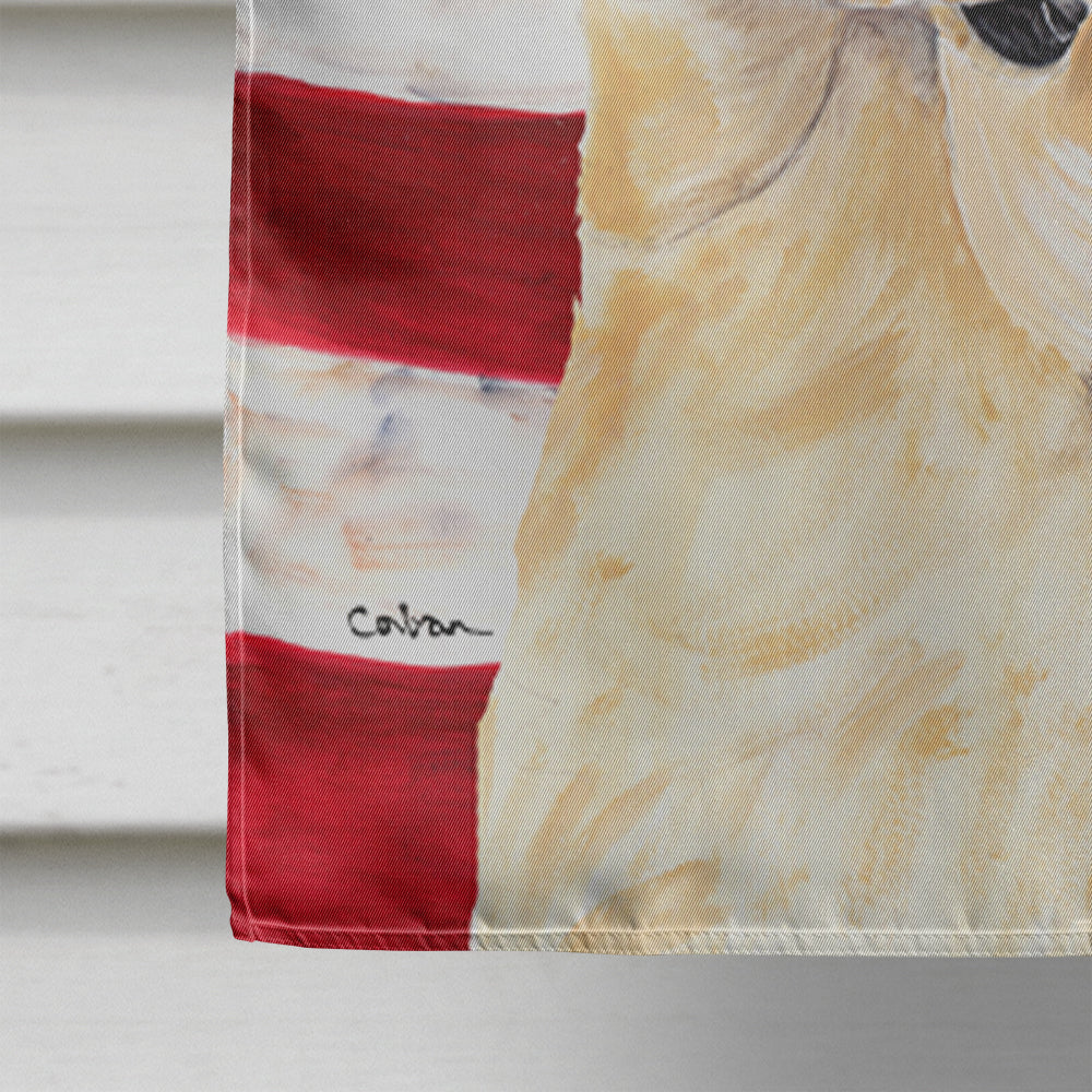 USA American Flag with Labrador House Flag 28x40 Porch Sleeve Pole Decorative Outside Yard Banner Artwork Wall Hanging, Polyester