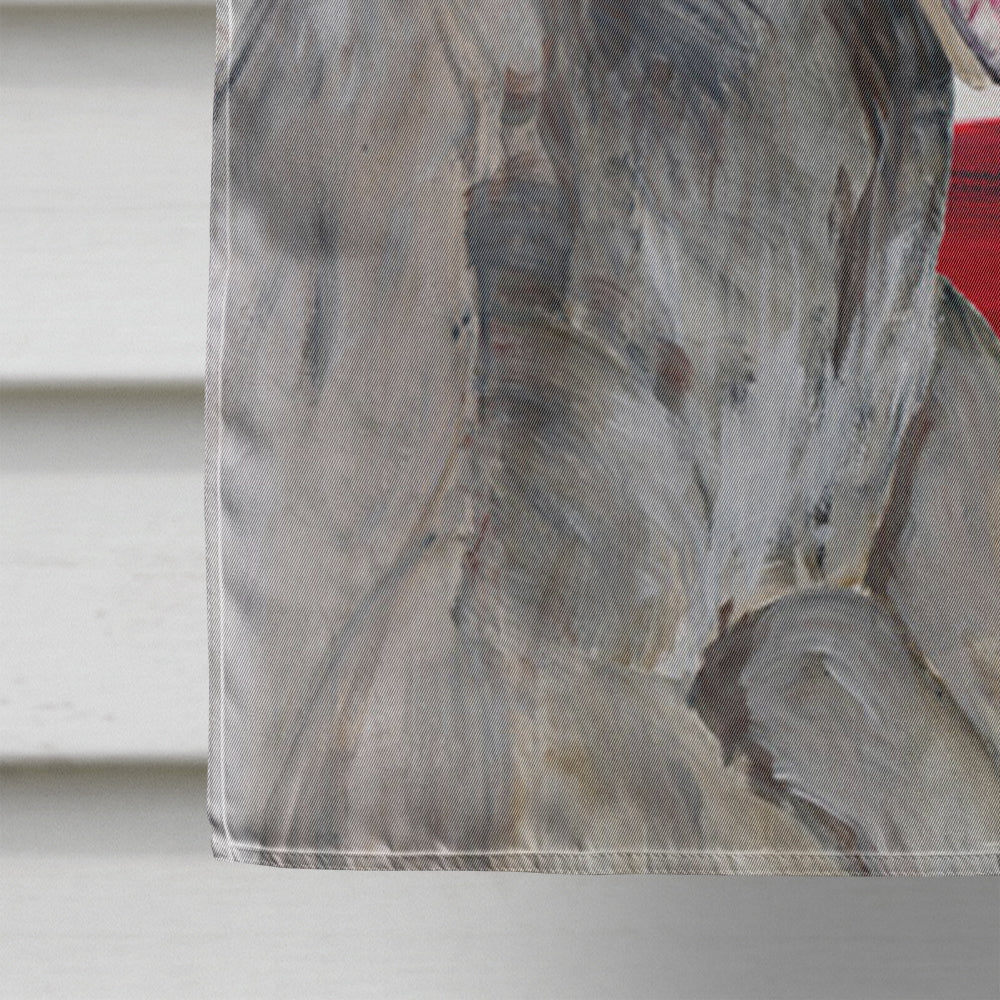 USA American Flag with Weimaraner House Flag 28x40 Porch Sleeve Pole Decorative Outside Yard Banner Artwork Wall Hanging, Polyester