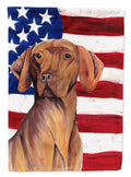 USA American Flag with Vizsla House Flag 28x40 Porch Sleeve Pole Decorative Outside Yard Banner Artwork Wall Hanging, Polyester