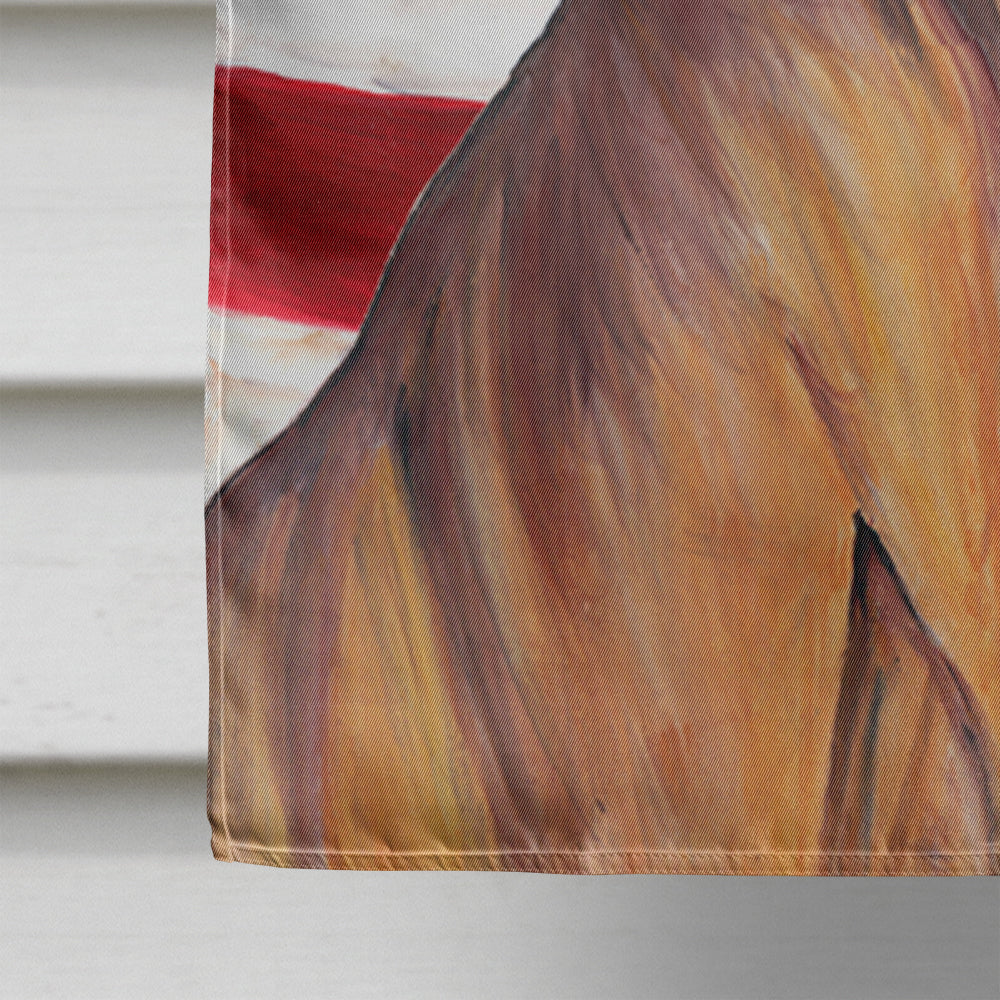 USA American Flag with Vizsla House Flag 28x40 Porch Sleeve Pole Decorative Outside Yard Banner Artwork Wall Hanging, Polyester