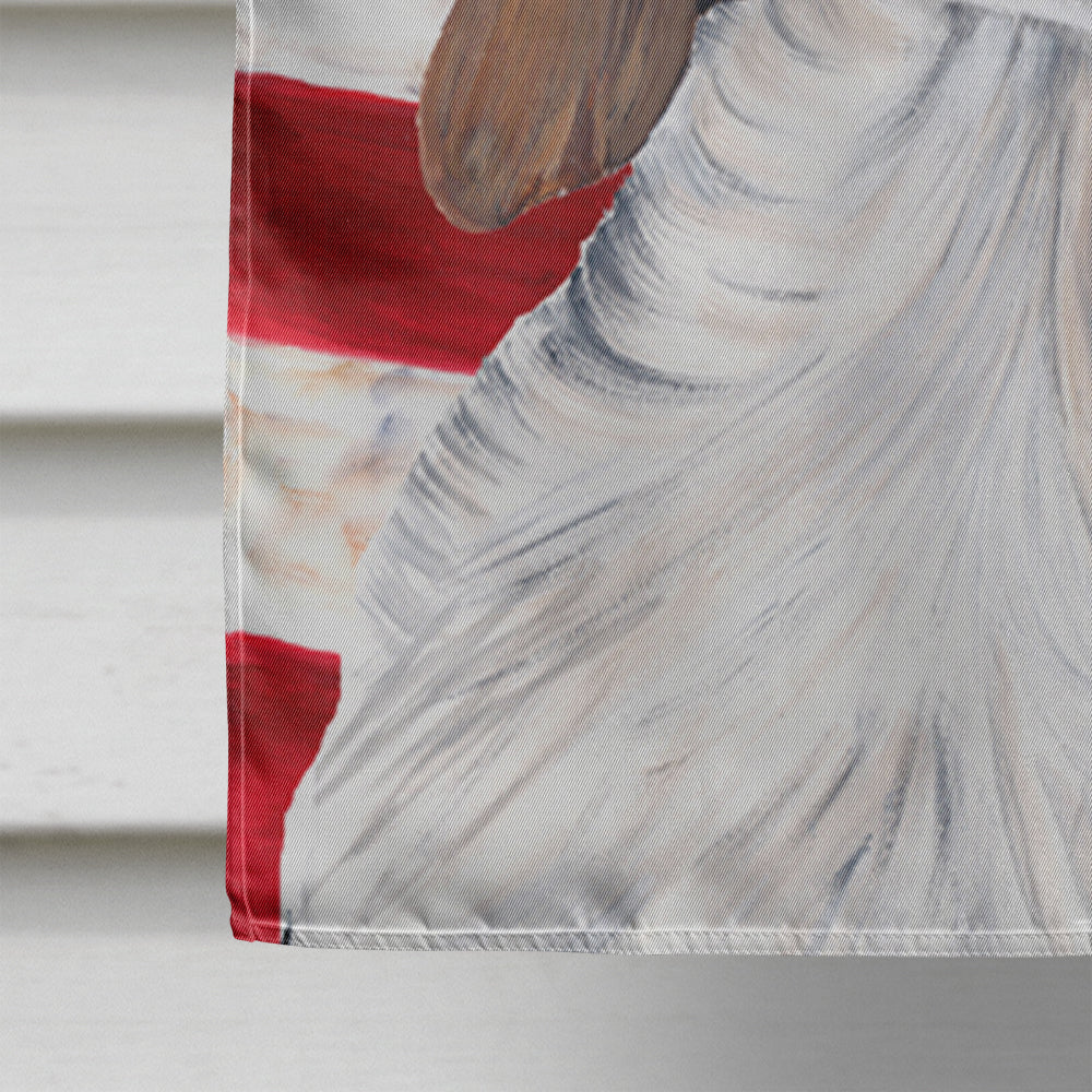 USA American Flag with Welsh Springer Spaniel House Flag 28x40 Porch Sleeve Pole Decorative Outside Yard Banner Artwork Wall Hanging, Polyester