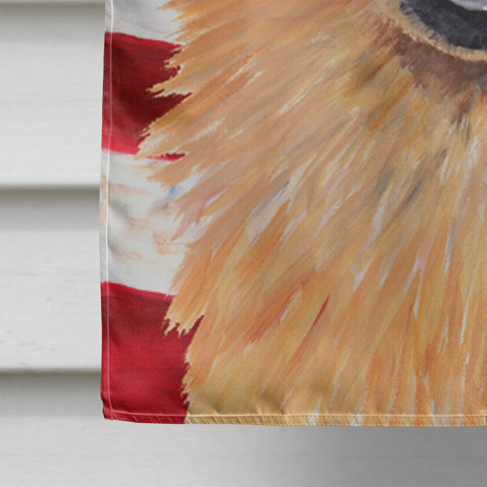 USA American Flag with Chow Chow House Flag 28x40 Porch Sleeve Pole Decorative Outside Yard Banner Artwork Wall Hanging, Polyester