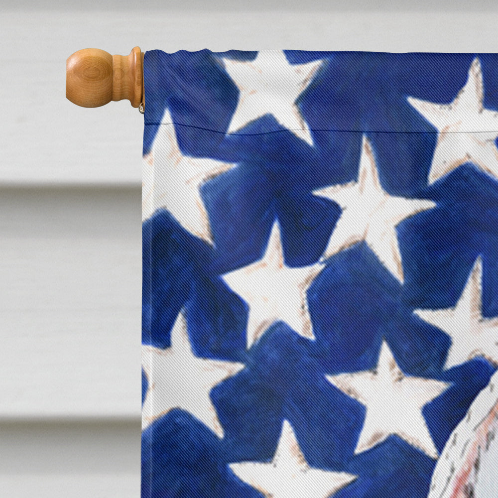 USA American Flag with Pit Bull House Flag 28x40 Porch Sleeve Pole Decorative Outside Yard Banner Artwork Wall Hanging, Polyester