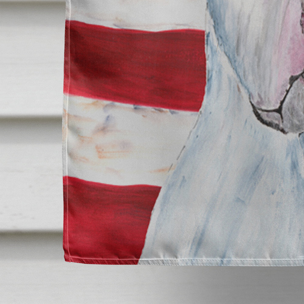 USA American Flag with Pit Bull House Flag 28x40 Porch Sleeve Pole Decorative Outside Yard Banner Artwork Wall Hanging, Polyester