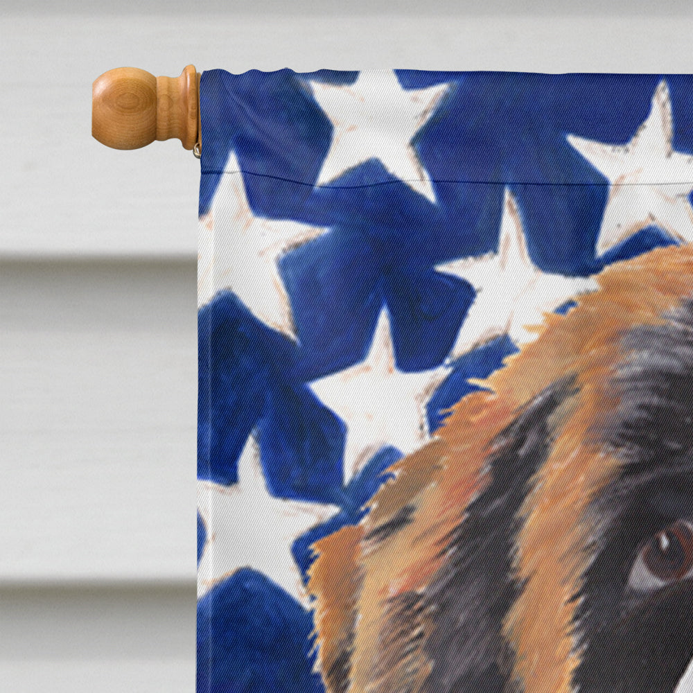 USA American Flag with Saint Bernard House Flag 28x40 Porch Sleeve Pole Decorative Outside Yard Banner Artwork Wall Hanging, Polyester