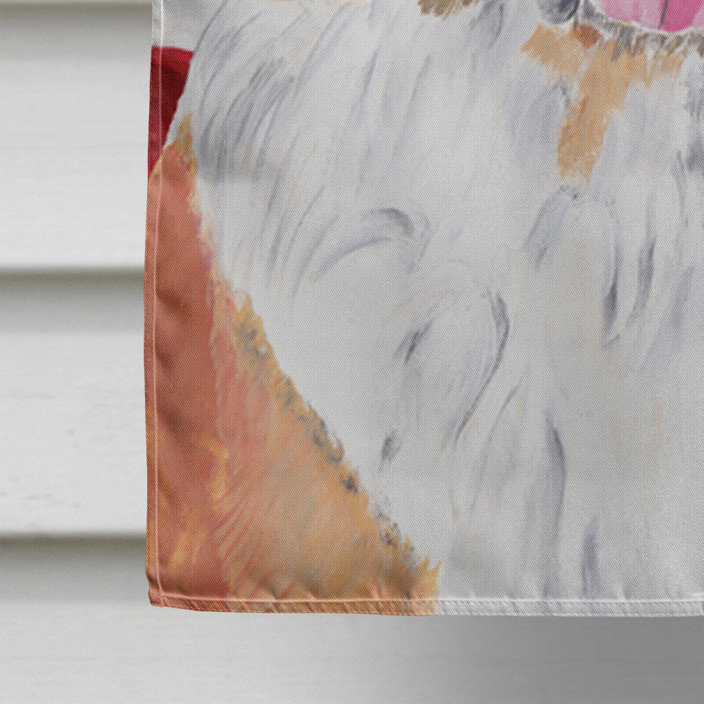 USA American Flag with Saint Bernard House Flag 28x40 Porch Sleeve Pole Decorative Outside Yard Banner Artwork Wall Hanging, Polyester
