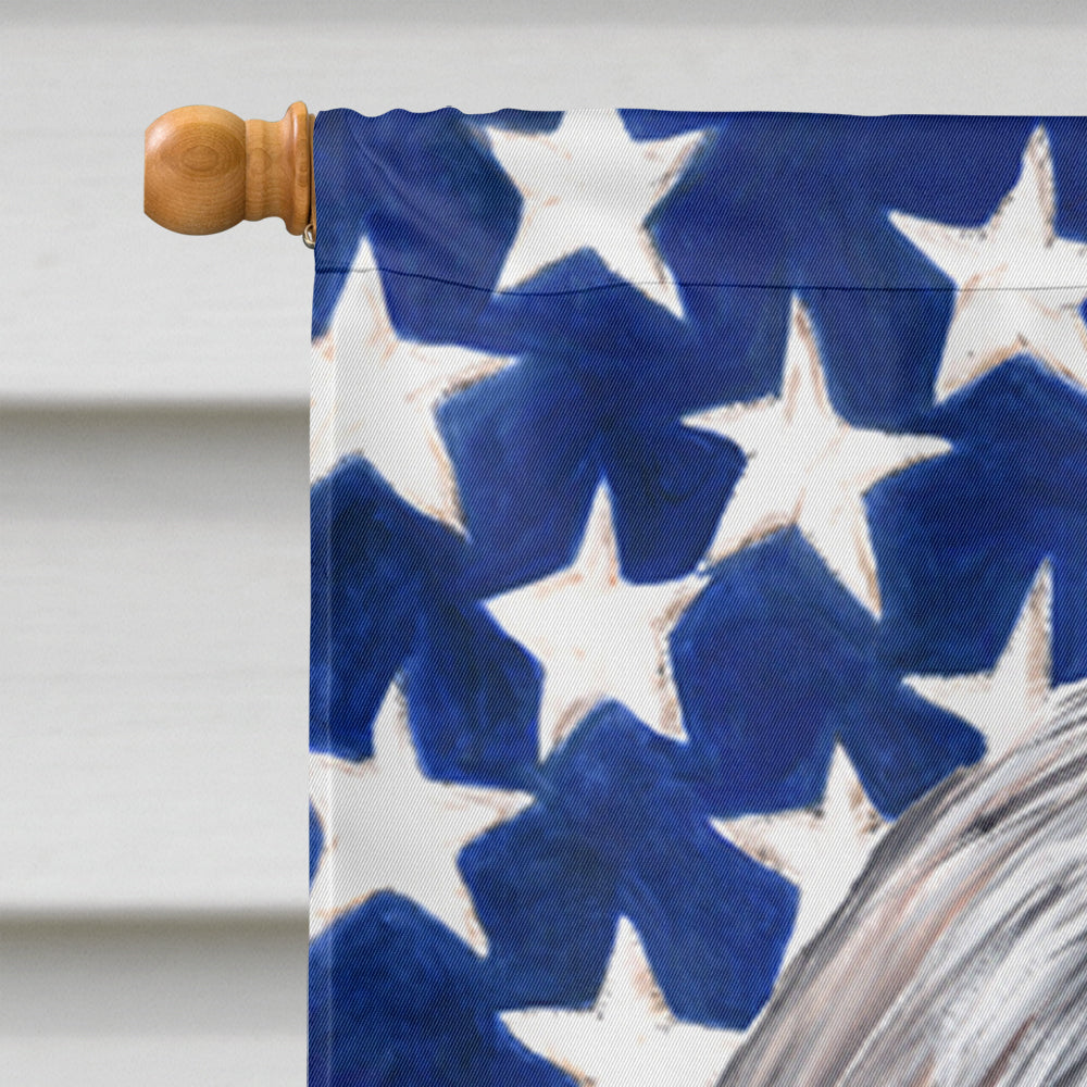 USA American Flag with Shih Tzu House Flag 28x40 Porch Sleeve Pole Decorative Outside Yard Banner Artwork Wall Hanging, Polyester