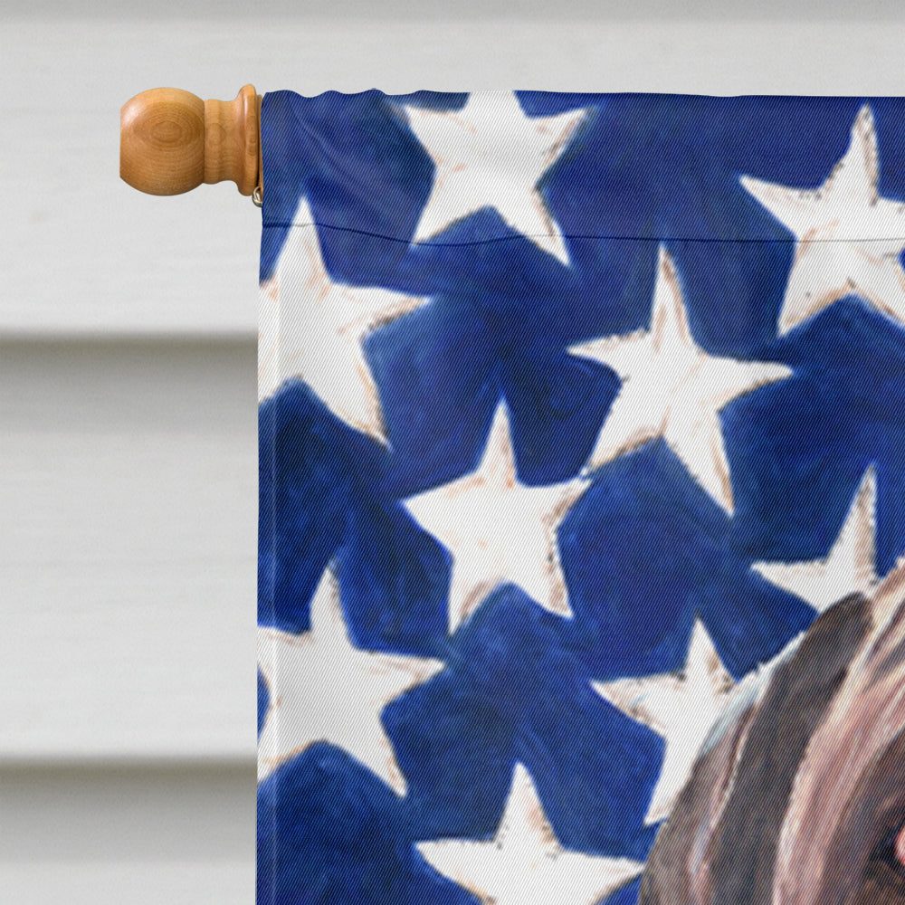 USA American Flag with Labrador House Flag 28x40 Porch Sleeve Pole Decorative Outside Yard Banner Artwork Wall Hanging, Polyester