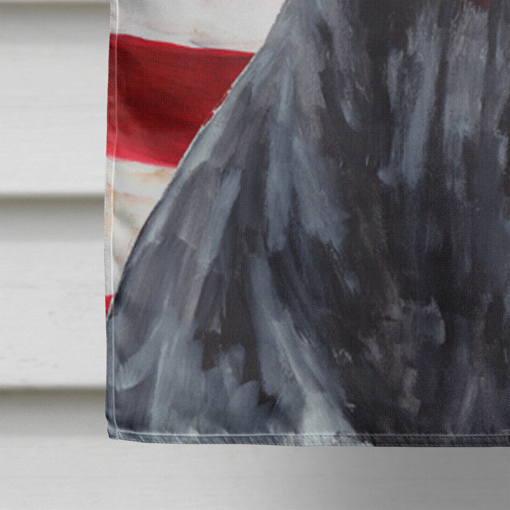 USA American Flag with Doberman House Flag 28x40 Porch Sleeve Pole Decorative Outside Yard Banner Artwork Wall Hanging, Polyester