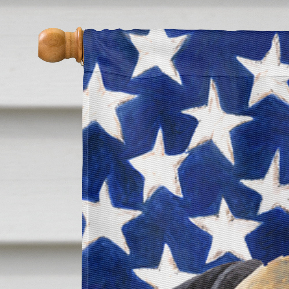 USA American Flag with Mastiff House Flag 28x40 Porch Sleeve Pole Decorative Outside Yard Banner Artwork Wall Hanging, Polyester