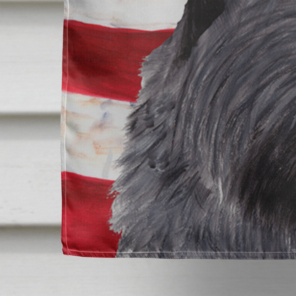 USA American Flag with Scottish Terrier House Flag 28x40 Porch Sleeve Pole Decorative Outside Yard Banner Artwork Wall Hanging, Polyester
