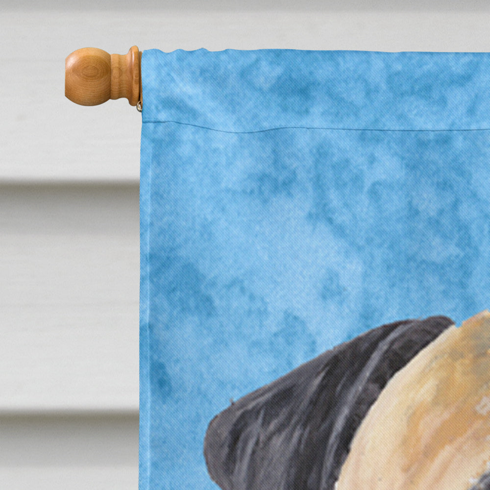 Mastiff in Summer Flowers House Flag 28x40 Porch Sleeve Pole Decorative Outside Yard Banner Artwork Wall Hanging, Polyester