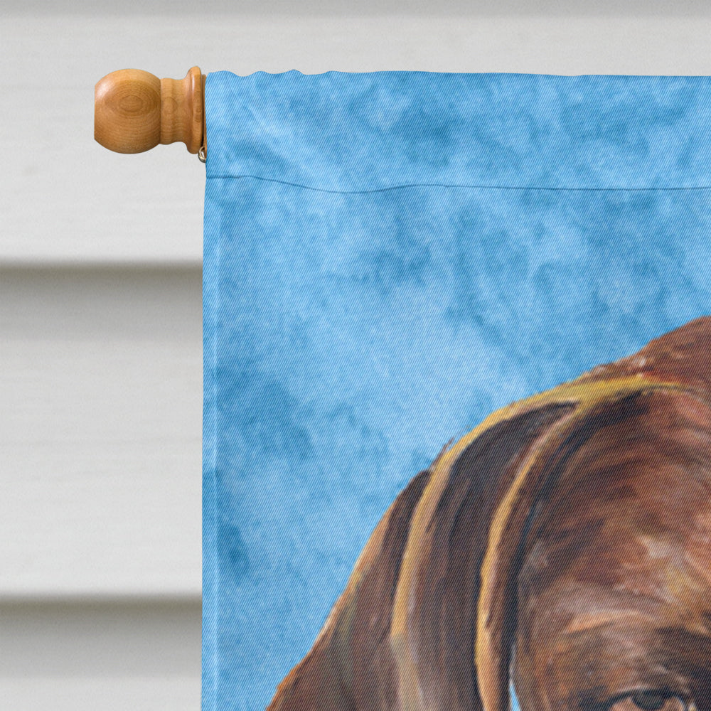German Shorthaired Pointer in Summer Flowers House Flag 28x40 Porch Sleeve Pole Decorative Outside Yard Banner Artwork Wall Hanging, Polyester