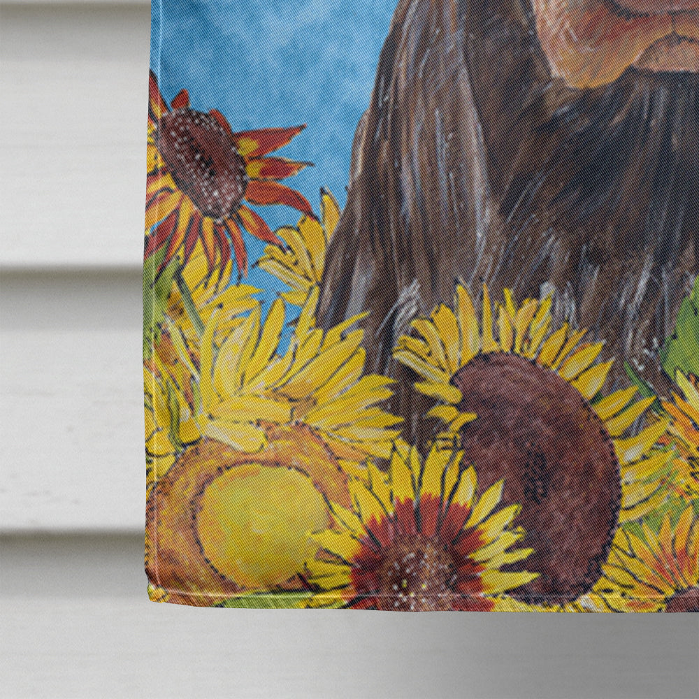 German Shorthaired Pointer in Summer Flowers House Flag 28x40 Porch Sleeve Pole Decorative Outside Yard Banner Artwork Wall Hanging, Polyester