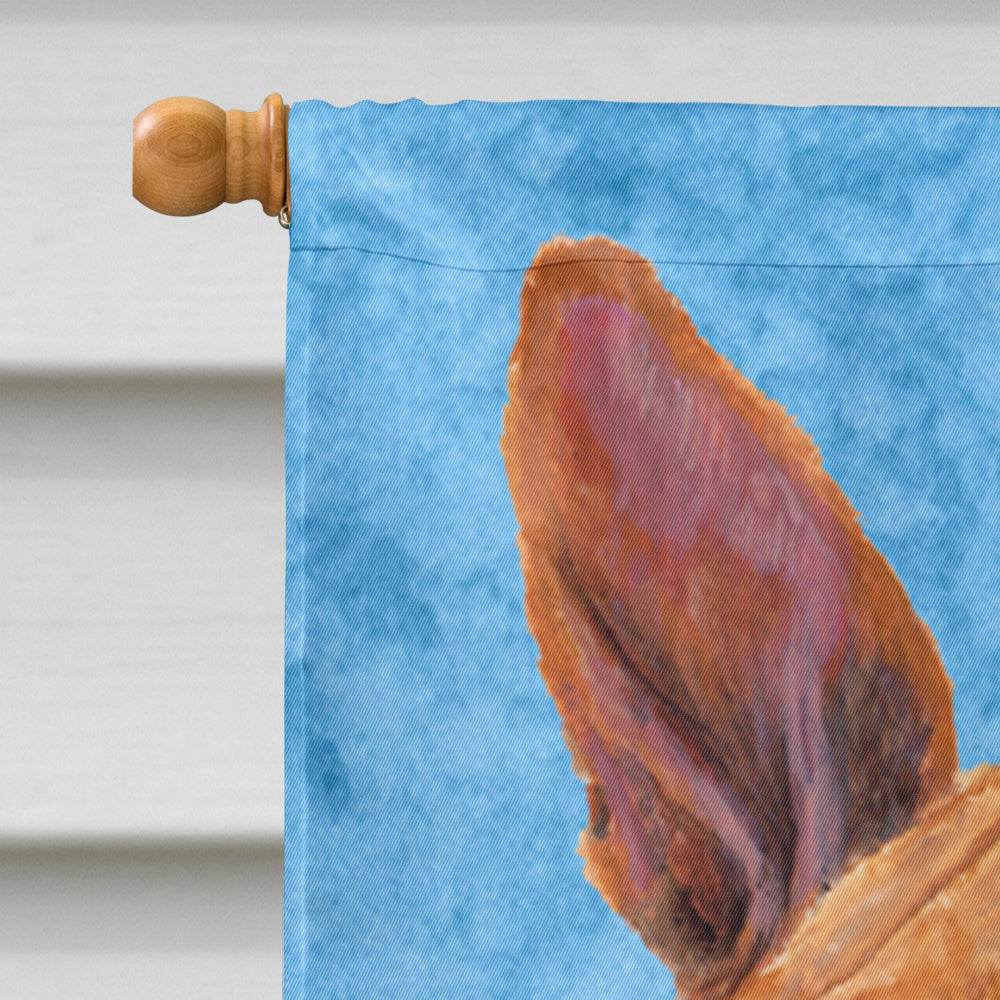 Basenji in Summer Flowers House Flag 28x40 Porch Sleeve Pole Decorative Outside Yard Banner Artwork Wall Hanging, Polyester