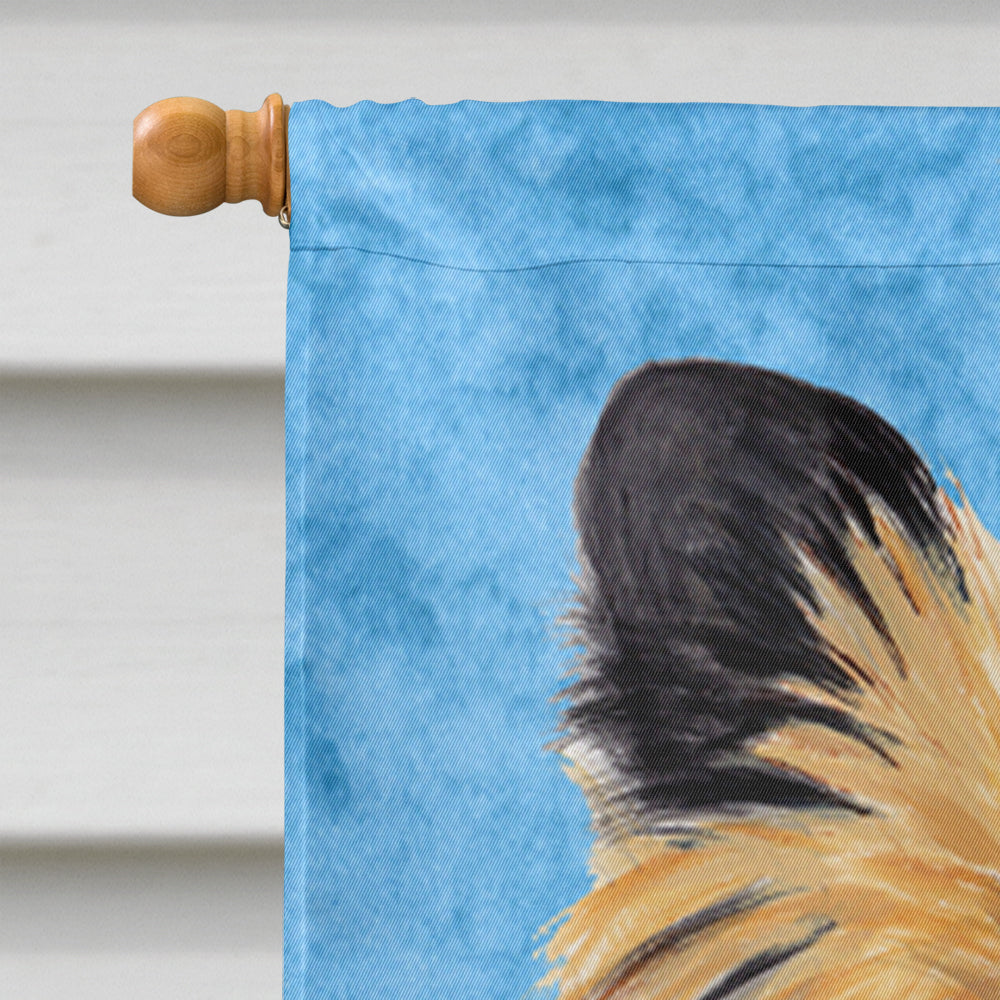 Cairn Terrier in Summer Flowers House Flag 28x40 Porch Sleeve Pole Decorative Outside Yard Banner Artwork Wall Hanging, Polyester