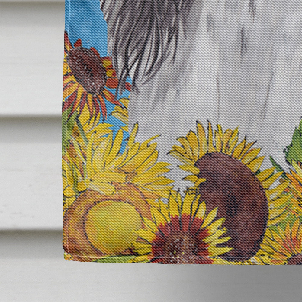 Springer Spaniel in Summer Flowers House Flag 28x40 Porch Sleeve Pole Decorative Outside Yard Banner Artwork Wall Hanging, Polyester